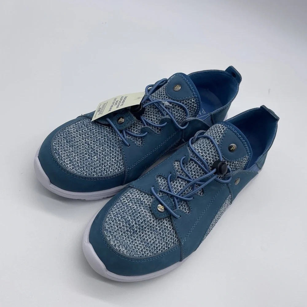 Pandere Womens Bali Expandable‎ Blue  Leather Pain Relief Sneaker Shoes Size 11